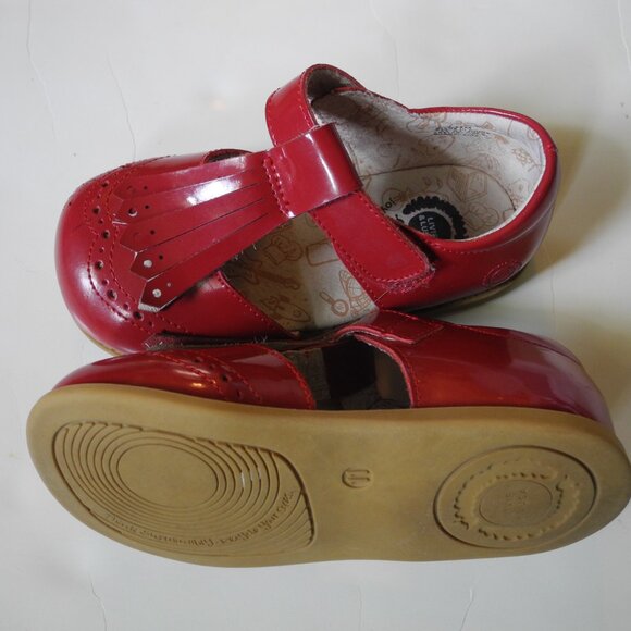 Livie and Luca Felix Fringe Mary Jane shoes red patent leather Toddler 11 EUC - Picture 2 of 3